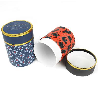 China Handmade High Quality Printed Wine Glass Storage Packing Boxes Water Bottle Paper Tube Packaging for sale