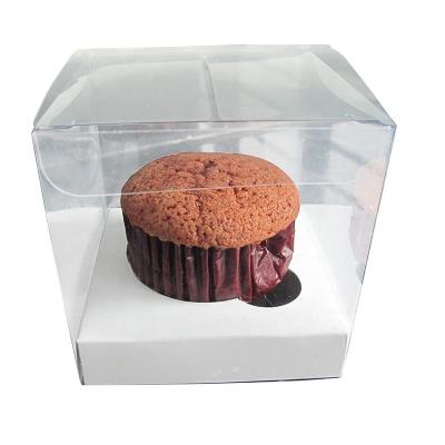 China China Recyclable Factory Dongguan 1 Rack Custom Printed Clear Round Square Plastic Recyclable Plain Cupcake Box With Window Wholesale for sale