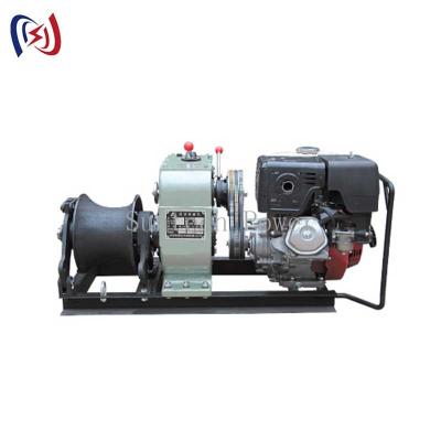 China Belt Drive Variable Speed Wire Rope Traction Pulling Cable 16RPM Electric Power Winch for sale