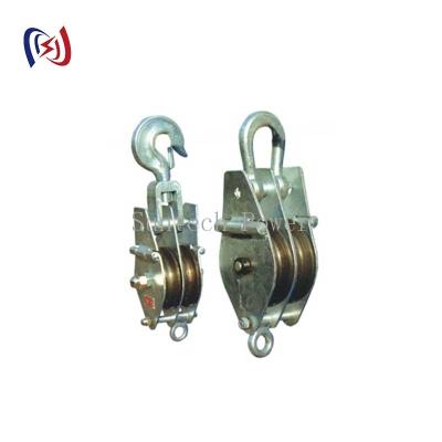 China Both Side Opening Hoisting Tackle Dual Sheave Block And Tackle Hoist for sale