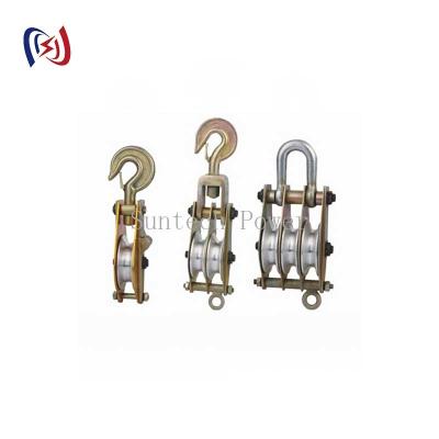 China OEM Overhead Line Hoist Sheave Tackle Steel Sheaves Cable Pulley Block  Aluminium Alloy for sale