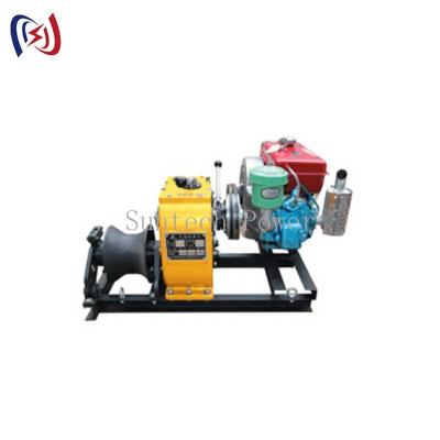 China 5 - 21RPM Powered Winch 3 - 9M/Min Belt Drive Diesel Engine for sale