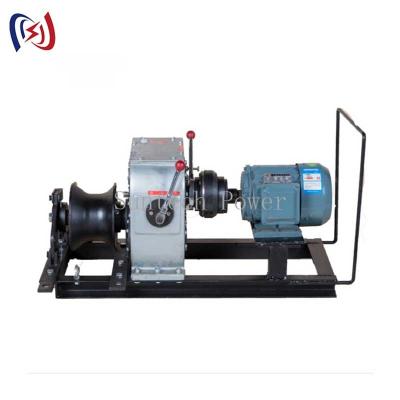 China 108KG 160KG Powered Winch Belt Drive Electromotor Transmission Line Stringing Tools for sale