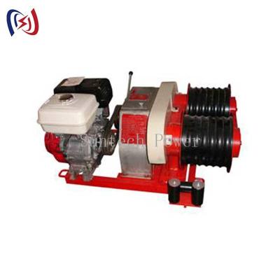China 2000 - 3600RPM Cable Winch Machine 9KW Double Drum Winch Transmission Line for sale