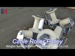 cable turning radius wire pulling rollers v shaped nylon sheave