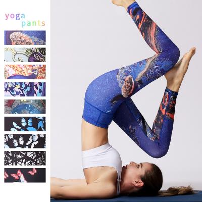 China Women's High Waist Breathable Gym Sport Yoga Elastic Custom Printing Legging Pants For Women for sale