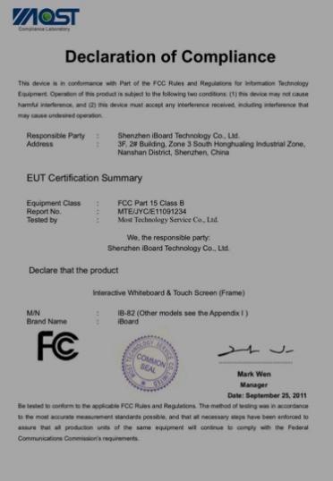 FCC - Shenzhen Iboard Technology Co., Ltd.