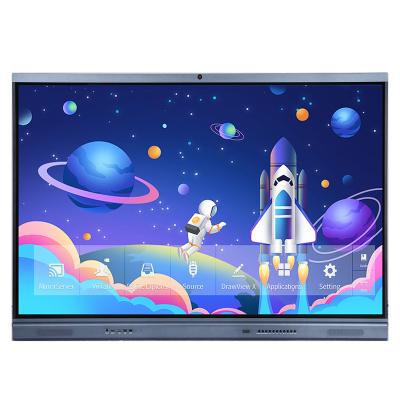 China Aluminum OEM 65 75 86 Thumb Finger UHD 4K Multi Flat Touch Screen Display Education Interactive Whiteboard Andriod System For Office Kids for sale