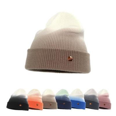 China Fashion Colorful Warm Crochet Jacquard Knitted Winter Hat Girls Beanie Hat Simple Women High Quality Acrylic Gaffed Men's Winter Hat for sale