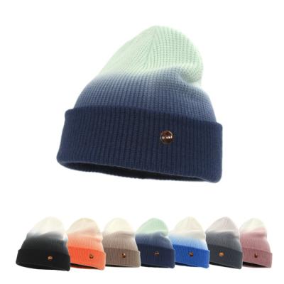 China Jacquard Crochet Girls' Beanie Winter Hat Acrylic Warm Fashion Women's Knitted Simple COMMON Colorful Gaffled Men's Beanie Hat for sale