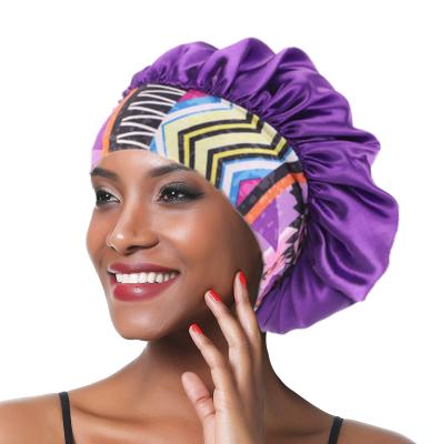 China Fashion Woman Big Braids Turban Pattern Big Braids Casual African Unisex Wide Band Wrap Adjustable Spring Hair Sleep Hood for sale