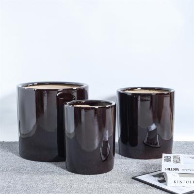 China Big sale of flower pots factory manufacturing various ceramic modern garden office for sale