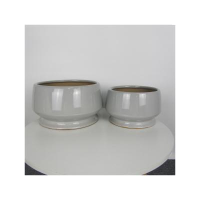 China Modern SET of 2 Potted Ceramic FLOWER POT Combination Plant Pots for Placing Dirt for Growing Plants for sale