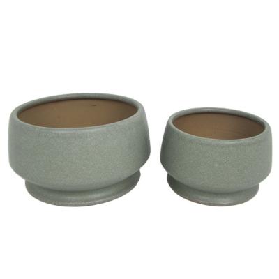 China Modern Creative Plant Set Of 2 Potted Ceramic Flower Pot Combination Pots To Place Dirt To Grow Plants for sale