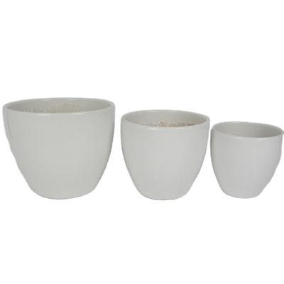 China Modern Decorative Outdoor Ceramic Planters FLOWER POT Pots Ceramic Plant Garden Garden Flowerpot SET 3 for sale