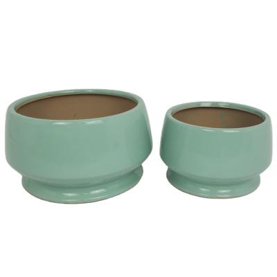 China Modern Simple Creative Succulent Planter SET Of 2 Potted Ceramic FLOWER POT Combination Plant Pots for sale