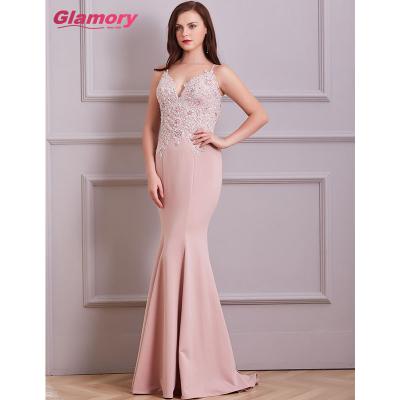 China New 2020 Breathable Women Lace Appliques Dresses Sweetheart Mermaid Elegant Long Even Prom Dress for sale