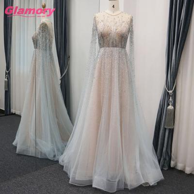 China Hot Selling Breathable Pearl Evening Dress Sheath Long A Line Party Evening Dress for sale