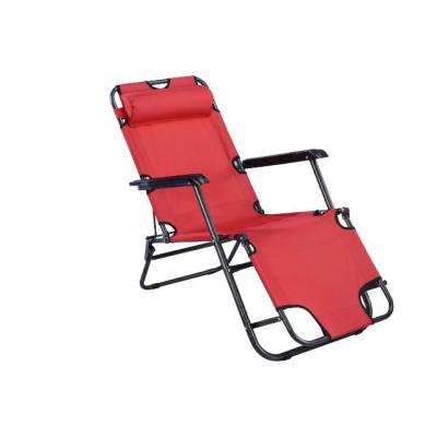 China Contemporary Adult Desk Folding Breathable Double Nap Leisure Double Tube Recliner Folding Bed Single Folding Chair for sale