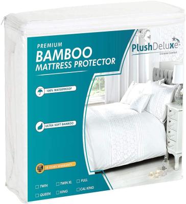 China RANSGER Waterproof Bamboo Fiber Mattress Protector, Anti-pilling Hypoallergenic Bed Insect Mattress Cover Fitted Sheet for sale