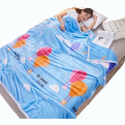 China Coral Flannel Fleece Sherpa Factory Anti-pilling Fleece Blanket Custom Super Soft Throw Blanket for sale