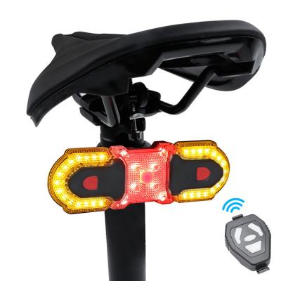 China 7 Modes YITELA Bicycle Tail Lamp Wireless Remote Control Running Rear Steering Lights for sale