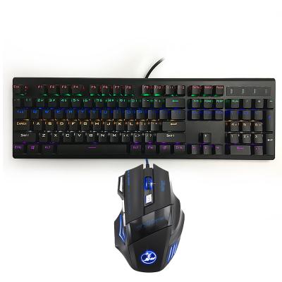 China 2019 ERGONOMIC New Gaming Wired Mechanical Keyboard And Mouse Combo for sale