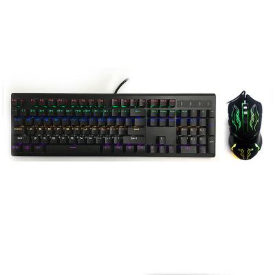 China ERGONOMIC Manufacturer Wired Mechanical Keyboard Mouse Gaming Combo for sale