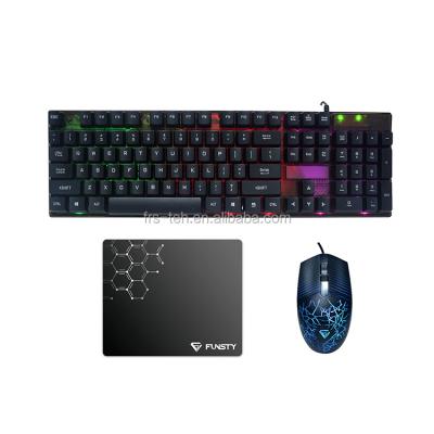 China Wholesale USB gaming keyboard and mouse teclado y raccoon combo gamer with backlit color for sale