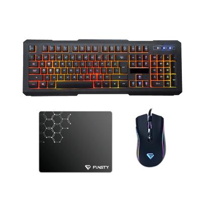 China For Tablet led gaming keyboard mouse and mousepad combo with customized logo for sale