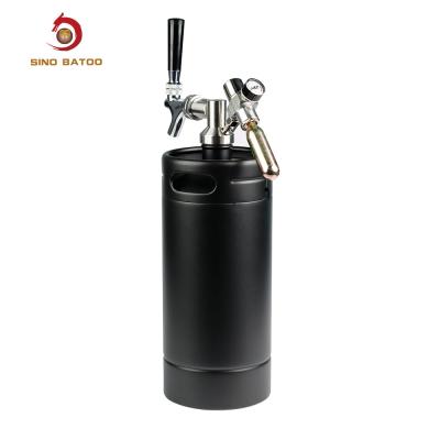 China 3.8liter Sus304 Pressurized Mini Keg Custom Packing Logo Beer Dispenser for sale