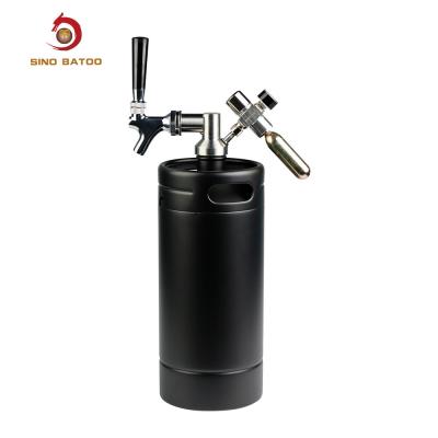 China Matte Black 3.8l Ss304 Pressurized Mini Keg Dipenser Kit for sale