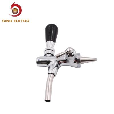 China Chrome Plating Beer Keg Faucet , Brass Adjustable Flow Beer Taps for sale