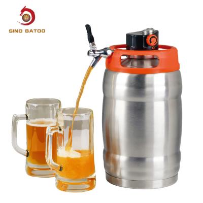 China 5L Double Wall Vacuum Insulated Barrel Beer Dispenser Tap Kit for sale