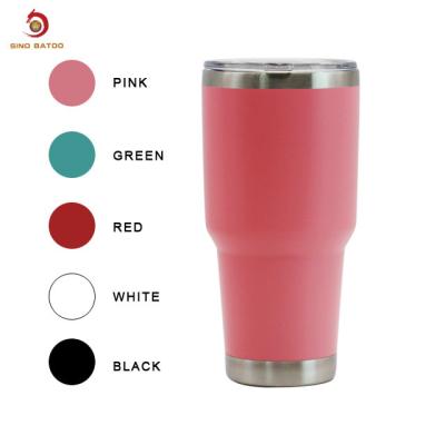 China 30oz Powder Coated Stainless Steel Tumbler , Stainless Steel Insulated Tumbler With Lid for sale