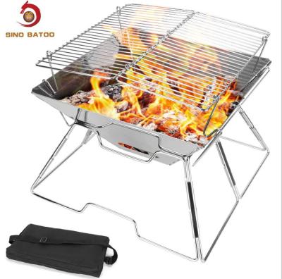 China Liftable Foldable Stainless Steel Barbecue Grill for sale