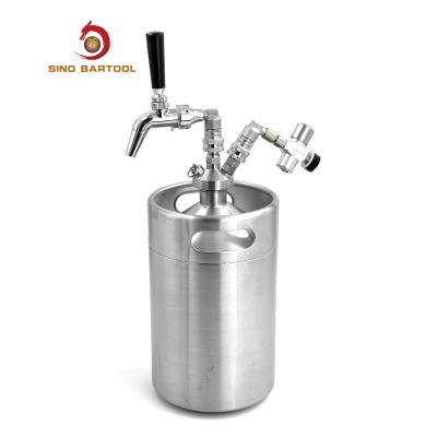 China 4L Vacuum Ball Lock Mini Keg CO2 Pressurised Soda Keg Dispenser for sale