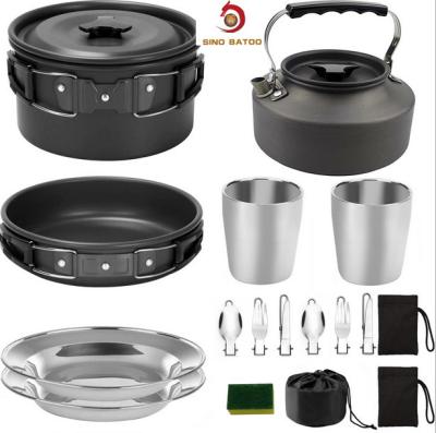 China Portable Outdoor Cookware Set For 2-3 People Camping for sale