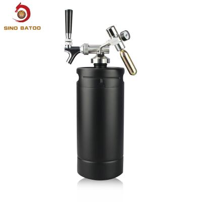 China 3.8L SS304 Pressurized Mini Keg , FDA Portable Beer Tap System for sale