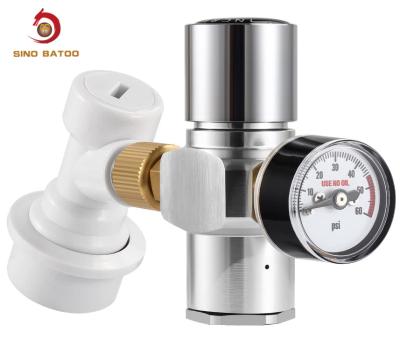 China No Leaking 0-60 PSI Mini Keg CO2 Regulator For Carbonation for sale