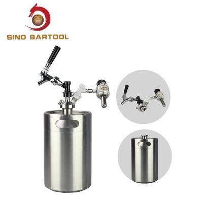 China FDA 2L 4L 5L 10L Ball Lock Mini Keg , Stainless steel Small Ball Lock Keg for sale