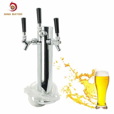 China 304 Stainless Steel Three Tap Beer Tower for sale