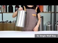 Outdoor 5L Sports Stainless Steel Vacuum Keg