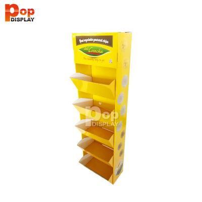 China Supermarket Pop Counter Corrugated Cardboard Display Double Sided Paper Box for sale