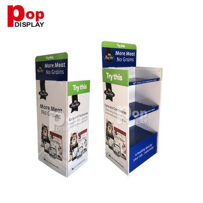 China Double Sided Retail Cardboard Show Promotional Corrugated Cardboard Paper Pop Floor Stand for sale