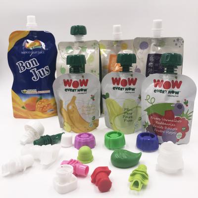 China Non Spill Proof Biodegradable Plastic Food Grade PE Food Grade Plastic Choking Caps And Nozzles for sale