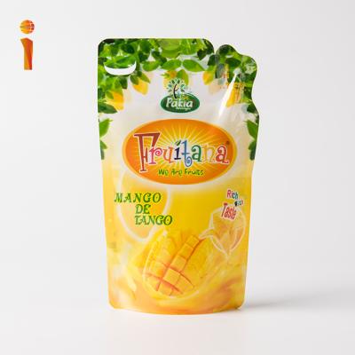 China China Suppliers Custom Disposable Laminating Sand Up Pouch With Straw Inside Juice Pouch for sale