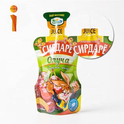 China Barrier Customized Juice Pouch With Straw Standing Engraving Printing Beverage Packaging Bag Plastic OEM Bags for sale