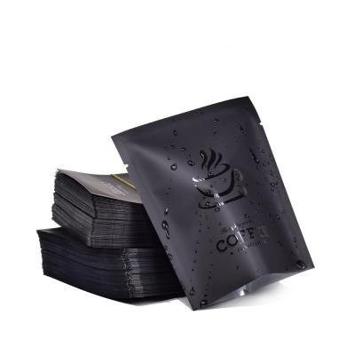 China Moisture Proof Accept Custom Aluminum Foil Coffee Pouch 3 Side Sealed Small Drip Coffee Bag for sale