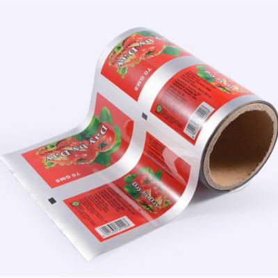 China Custom plastic food doypack barrier tomato sauce ketchup stand spout pouch packaging bag for dough for sale